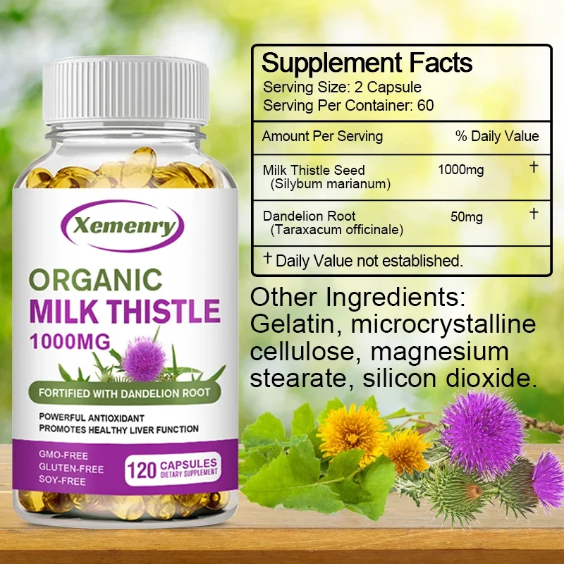 Capsule di cardo mariano 1000  - Milk Thistle Silymarin recensione e prezzo